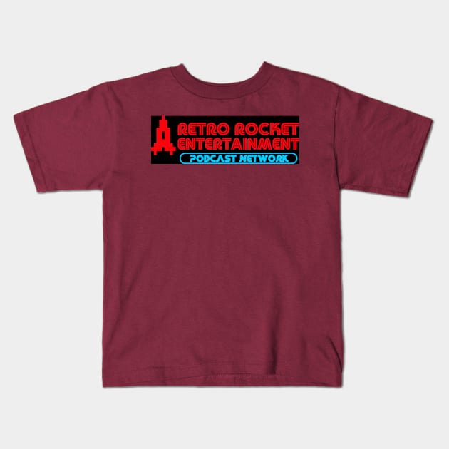 Retro Rocket Entertainment Logo Kids T-Shirt by RetroRocketEntertainment